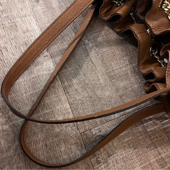 Michael Kors Camel Brown Tan Cognac Whiskey Leather Handbag - Picture 7 of 11